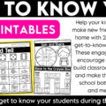 Build classroom community from the first day of school with 20+ printable getting to know you activities! Perfect for back to school activities, the first week of school, classroom community building, get to know you, and all about me lessons, this collection of engaging, ready-to-use printables helps students learn about one another while practicing oral language, listening, drawing, graphing, and cooperative learning skills. The beginning of the school year is busy enough, so these print-and-go activities make it easy to build relationships and create meaningful classroom connections from day one!