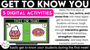 Build classroom community from day one with these digital getting to know you activities! Perfect for back to school activities, the first week of school, classroom community building, get to know you, and all about me lessons, these interactive slides get students moving, talking, and learning about one another in a fun, engaging way. The beginning of the school year is busy enough, so these no-prep digital slides are ready to use—simply project them and start playing! Whether you're looking to break the ice, encourage participation, or add movement to your day, these engaging activities make it easy to create meaningful connections while keeping students actively involved!