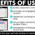 Jumpstart your morning with simple attendance questions that get everyone talking! These printable and digital Question of the Day activities are the perfect way to add meaningful conversation and connection to your morning routine. Use these conversation starters during your morning meeting, morning work, or daily classroom routine as students answer questions, share their ideas, and get to know one another. With 30 engaging questions, you'll have an easy, no-prep activity ready to go!