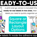 Editable Classroom Supply Labels for Back to School Classroom Organization