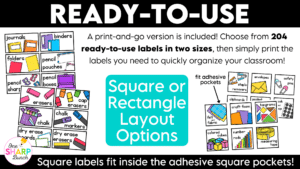 Editable Classroom Supply Labels for Back to School Classroom Organization