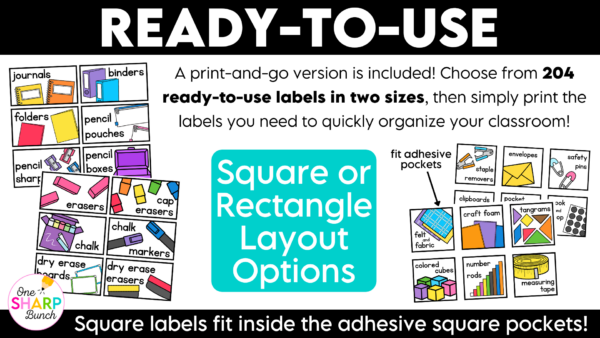 Editable Classroom Supply Labels for Back to School Classroom Organization Editable Classroom Supply Labels for Back to School Classroom Organization