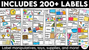 Editable Classroom Supply Labels for Back to School Classroom Organization