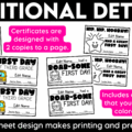 Celebrate the excitement of back to school with an editable first day certificate your students will be proud to take home! These first day of school certificates, including a first day of kindergarten certificate, are an easy way to commemorate this special milestone and make the first day feel extra special!