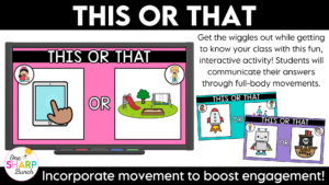 Build classroom community from day one with these digital getting to know you activities! Perfect for back to school activities, the first week of school, classroom community building, get to know you, and all about me lessons, these interactive slides get students moving, talking, and learning about one another in a fun, engaging way. The beginning of the school year is busy enough, so these no-prep digital slides are ready to use—simply project them and start playing! Whether you're looking to break the ice, encourage participation, or add movement to your day, these engaging activities make it easy to create meaningful connections while keeping students actively involved!