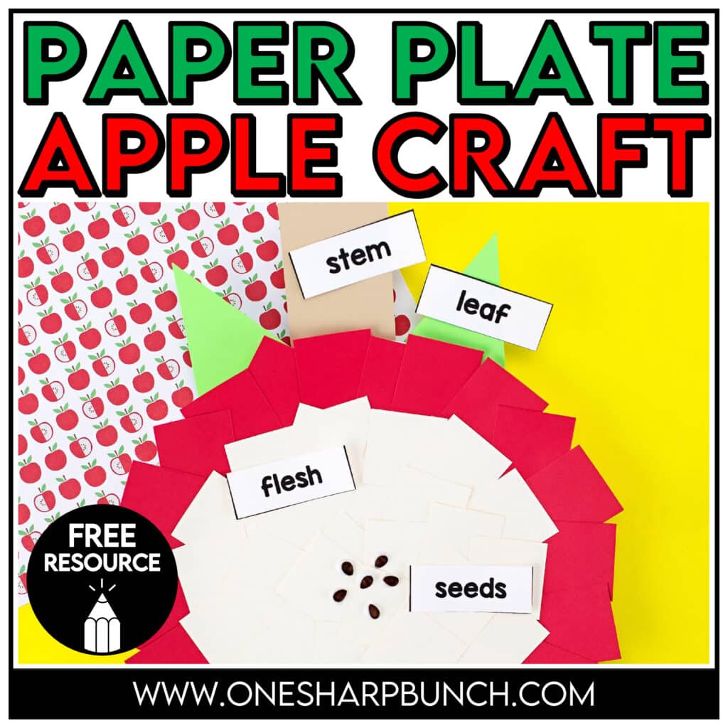 Paper Plate Apple Craft