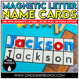Magnetic Letter Name Cards for DIY Name Kits