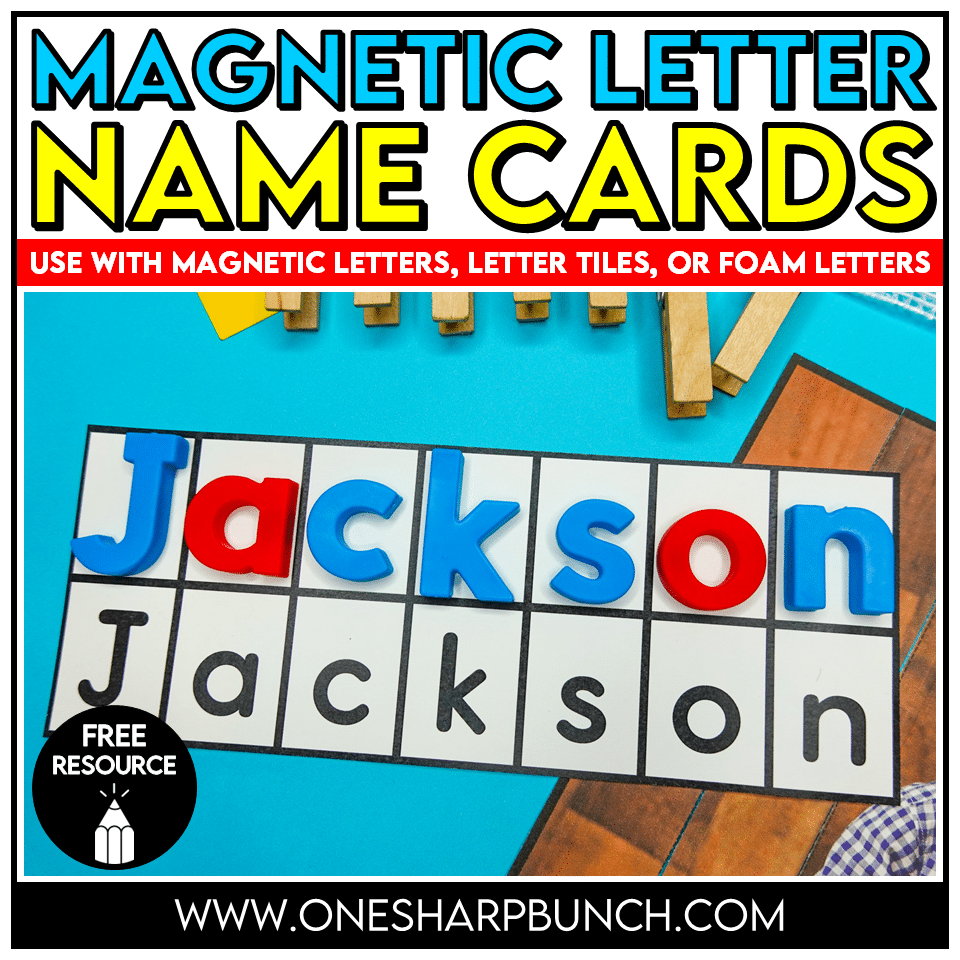 Magnetic Letter Name Cards for DIY Name Kits