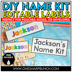Editable Name Kit Labels for DIY Name Kits