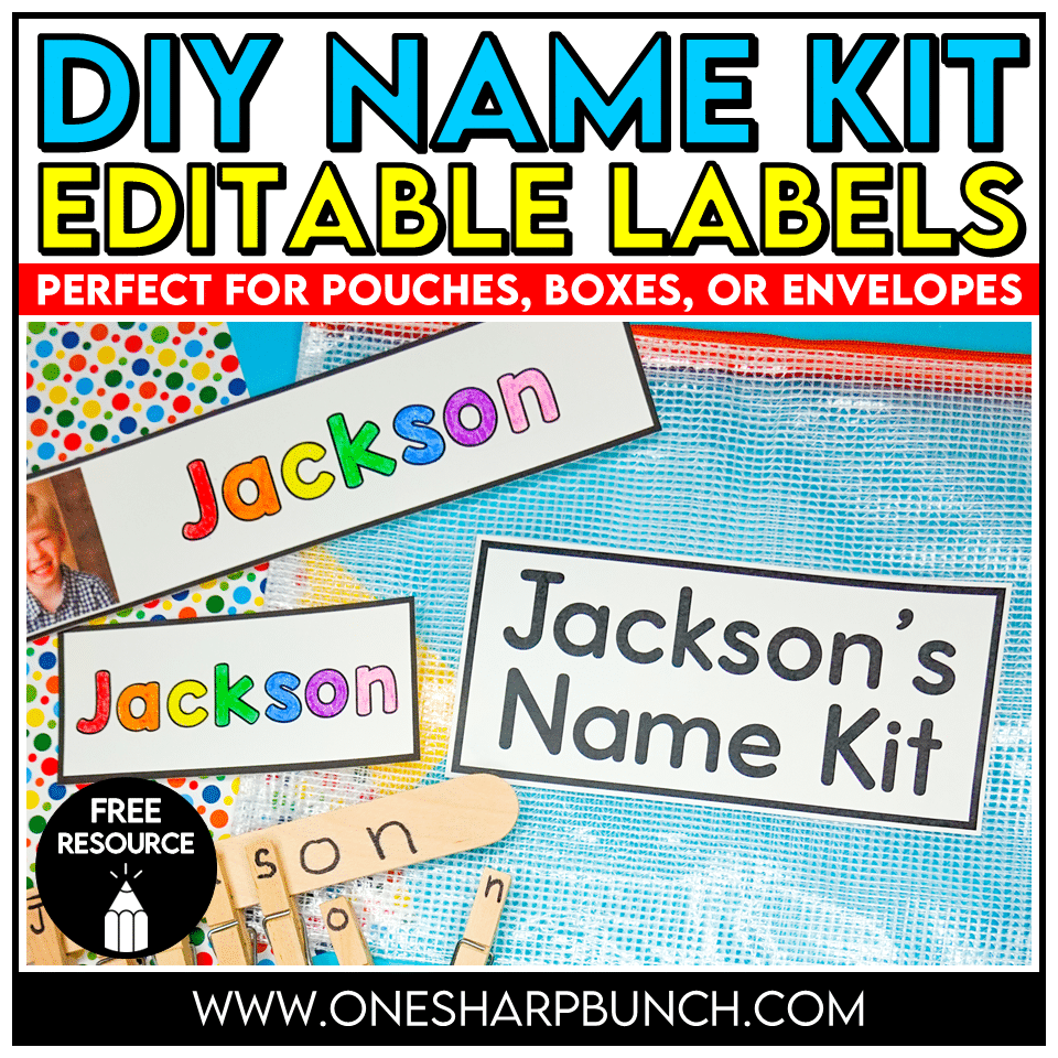 Editable Name Kit Labels for DIY Name Kits