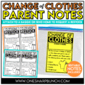 Make sending home and keeping track of extra clothes simple with these editable change of clothes notes! This resource includes an extra clothes note and label that are perfect for Open House, Meet the Teacher, Back to School Night, or the first week of school, plus a convenient restock note to use throughout the school year when students need fresh clothing items!