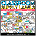 Editable Classroom Supply Labels for Back to School Classroom Organization