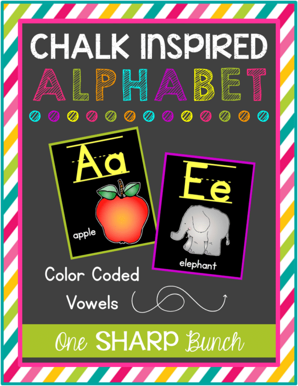 Chalk Inspired Alphabet Flash Cards & Editable Word Wall {Manuscript} Chalk Inspired Alphabet Flash Cards & Editable Word Wall {Manuscript}