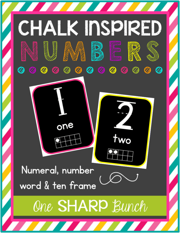 Chalk Inspired Number Posters & Flash Cards Chalk Inspired Number Posters & Flash Cards