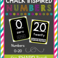 Chalk Inspired Number Posters & Flash Cards