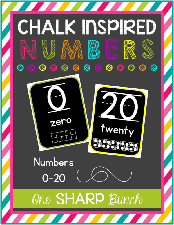 Chalk Inspired Number Posters & Flash Cards Chalk Inspired Number Posters & Flash Cards