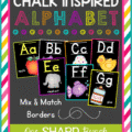 Chalk Inspired Alphabet Flash Cards & Editable Word Wall {Manuscript}