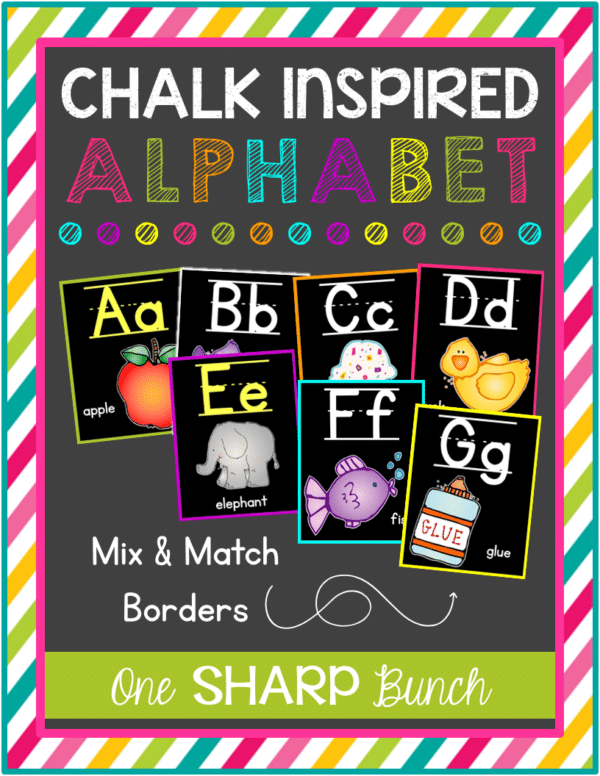 Chalk Inspired Alphabet Flash Cards & Editable Word Wall {Manuscript} Chalk Inspired Alphabet Flash Cards & Editable Word Wall {Manuscript}