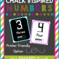 Chalk Inspired Number Posters & Flash Cards