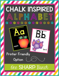 Chalk Inspired Alphabet Posters