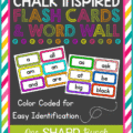 Chalk Inspired Alphabet Flash Cards & Editable Word Wall