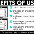 Jumpstart your morning with simple attendance questions that get everyone talking! These printable and digital Question of the Day activities are the perfect way to add meaningful conversation and connection to your morning routine. Use these conversation starters during your morning meeting, morning work, or daily classroom routine as students answer questions, share their ideas, and get to know one another. With 30 engaging questions, you'll have an easy, no-prep activity ready to go!