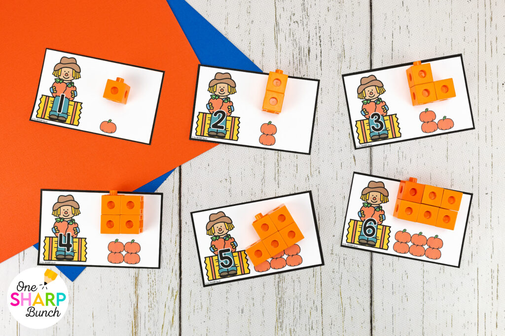 Add seasonal fun to your classroom with these pumpkin centers for kindergarten! These hands-on pumpkin activities for kids and pumpkin-themed centers make practicing important math and literacy skills engaging. Perfect for fall centers for kindergarten and fall kindergarten centers, they can also be used for morning tubs, fast finishers, and early finishers for meaningful, independent practice all fall long!