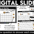 Jumpstart your morning with simple attendance questions that get everyone talking! These printable and digital Question of the Day activities are the perfect way to add meaningful conversation and connection to your morning routine. Use these conversation starters during your morning meeting, morning work, or daily classroom routine as students answer questions, share their ideas, and get to know one another. With 30 engaging questions, you'll have an easy, no-prep activity ready to go!