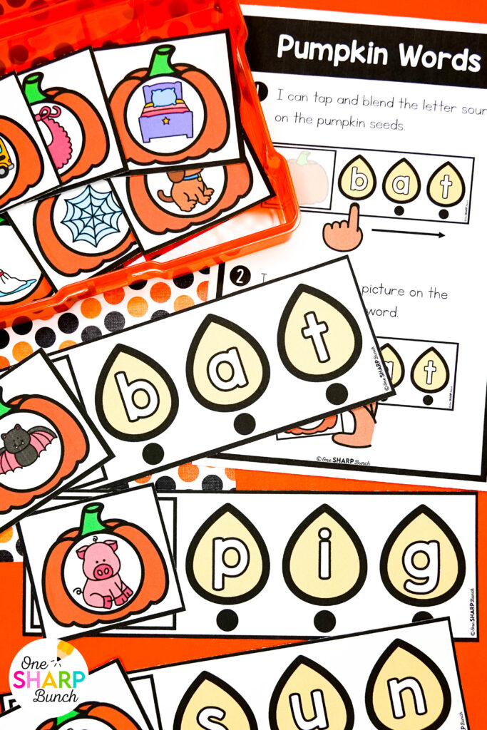 Add seasonal fun to your classroom with these pumpkin centers for kindergarten! These hands-on pumpkin activities for kids and pumpkin-themed centers make practicing important math and literacy skills engaging. Perfect for fall centers for kindergarten and fall kindergarten centers, they can also be used for morning tubs, fast finishers, and early finishers for meaningful, independent practice all fall long!