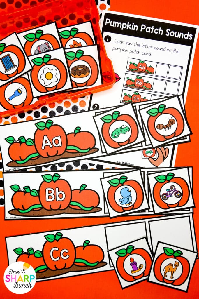 Add seasonal fun to your classroom with these pumpkin centers for kindergarten! These hands-on pumpkin activities for kids and pumpkin-themed centers make practicing important math and literacy skills engaging. Perfect for fall centers for kindergarten and fall kindergarten centers, they can also be used for morning tubs, fast finishers, and early finishers for meaningful, independent practice all fall long!