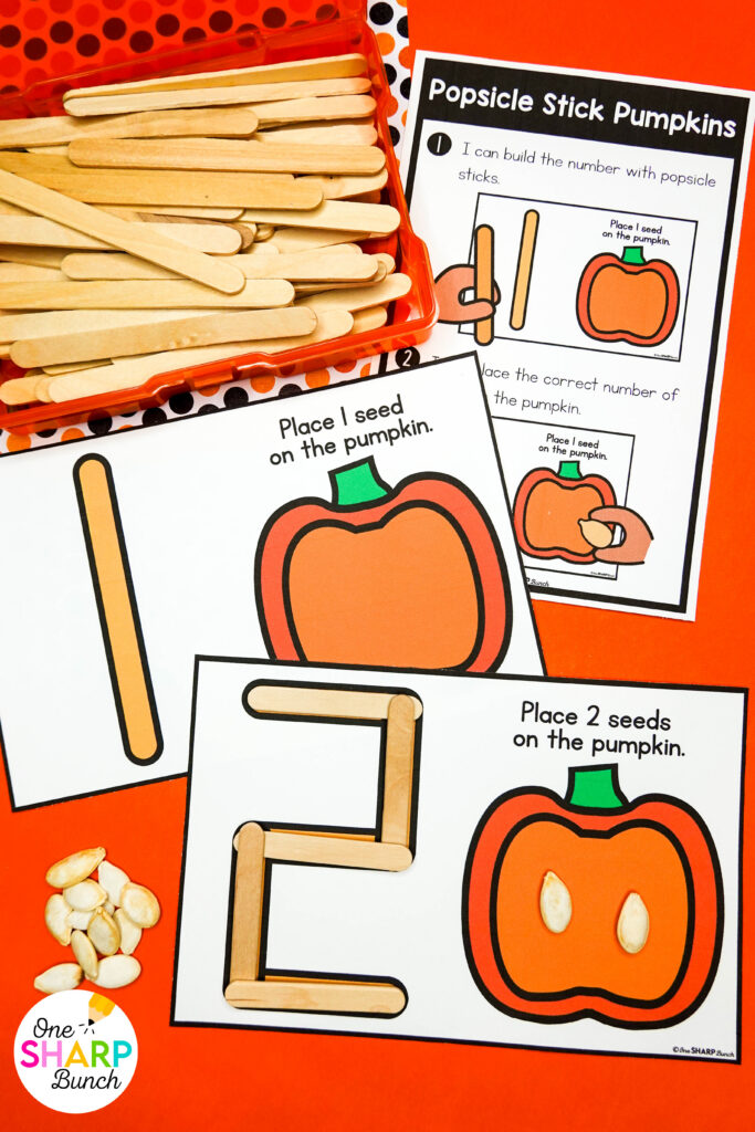 Add seasonal fun to your classroom with these pumpkin centers for kindergarten! These hands-on pumpkin activities for kids and pumpkin-themed centers make practicing important math and literacy skills engaging. Perfect for fall centers for kindergarten and fall kindergarten centers, they can also be used for morning tubs, fast finishers, and early finishers for meaningful, independent practice all fall long!
