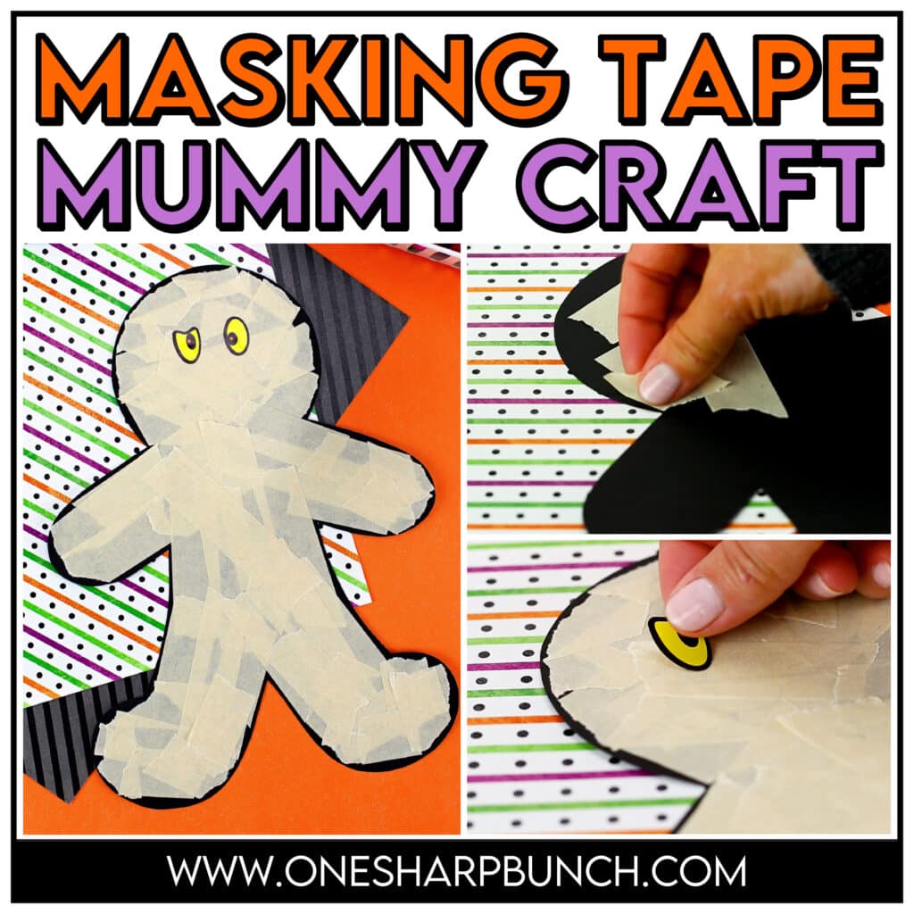 Masking Tape Mummy Craft Template