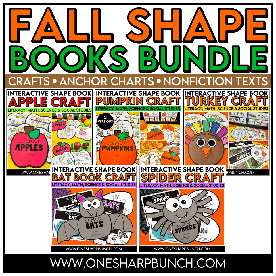 All About Apples Pumpkins Bats Spiders & Turkeys Fall Crafts & Activities Bundle
