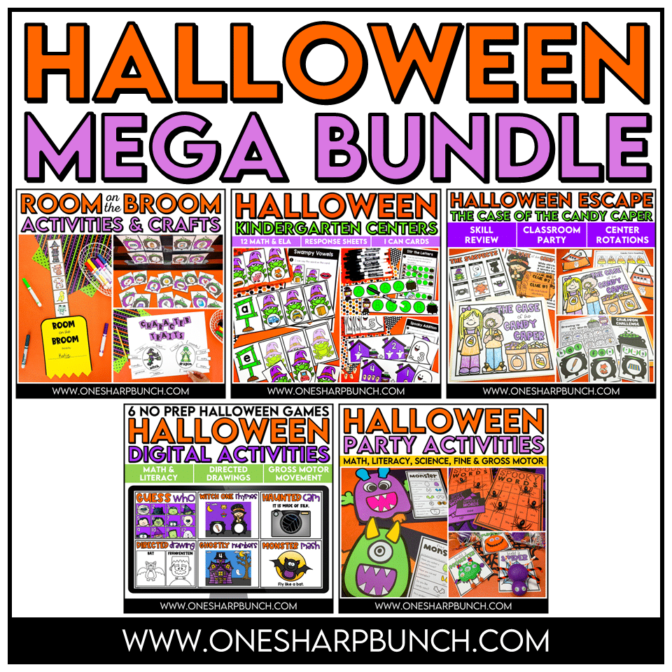 Halloween Activities, Crafts, Games, Escape Room, and Centers MEGA Bundle