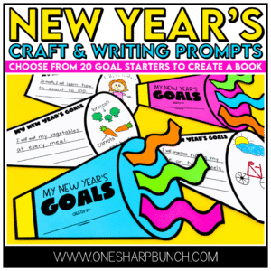 New Year's Goals Craft & Writing Prompts for Kids
